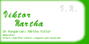 viktor martha business card